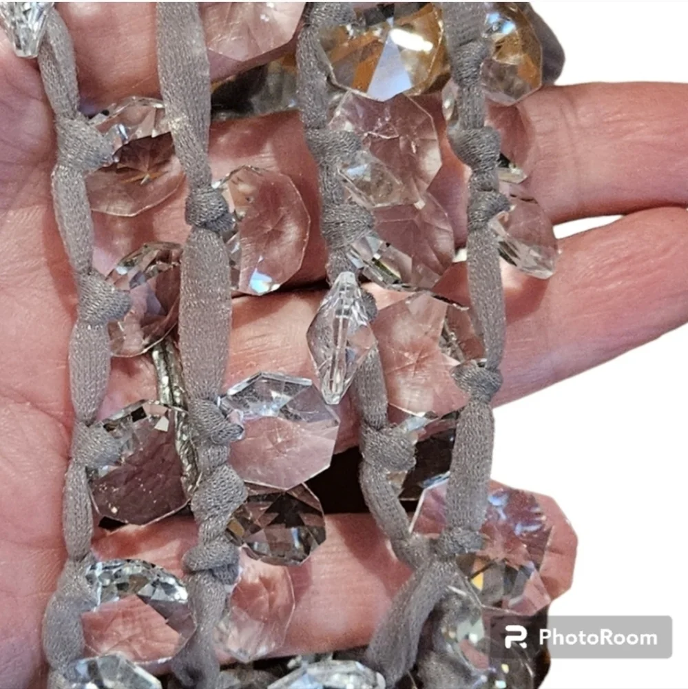 Chico's Sun Catcher Beaded Statment Elegant Crystal Beaded Necklace